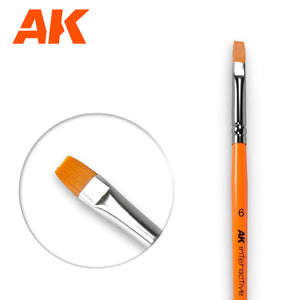 AK Interactive - Brushes - Flat Brush 6 Synthetic