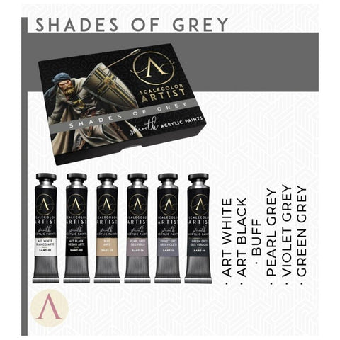 Image of Scale 75 Scalecolor Artist Shades of Grey Paint Set