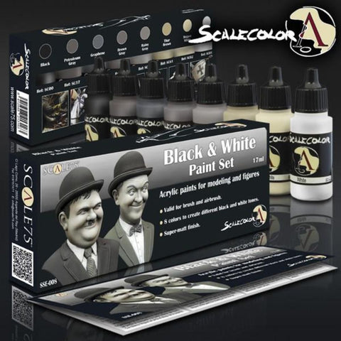 Image of Scale 75 Scalecolor Black and White Paint Set