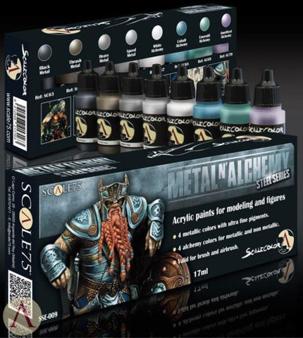 Image of Scale 75 Scalecolor Metal n Alchemy Steel Series Paint Set