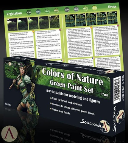 Image of Scale 75 Scalecolor Colors Of Nature Green Paint Set