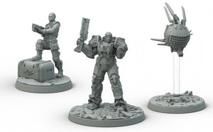 Fallout Wasteland Warfare Brotherhood of Steel Knight-Captain Cade and Paladin Danse