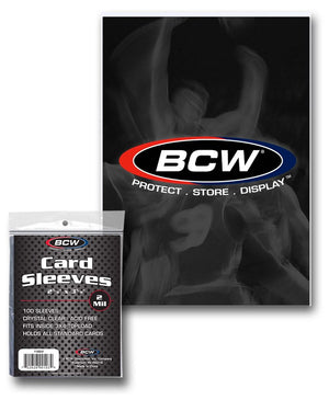 BCW Card Sleeves Clear 66mmx93mm 100pk