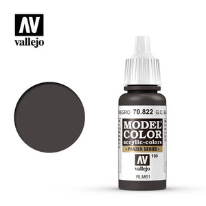 Vallejo Model Colour - 822 German C Black Brown 17ml