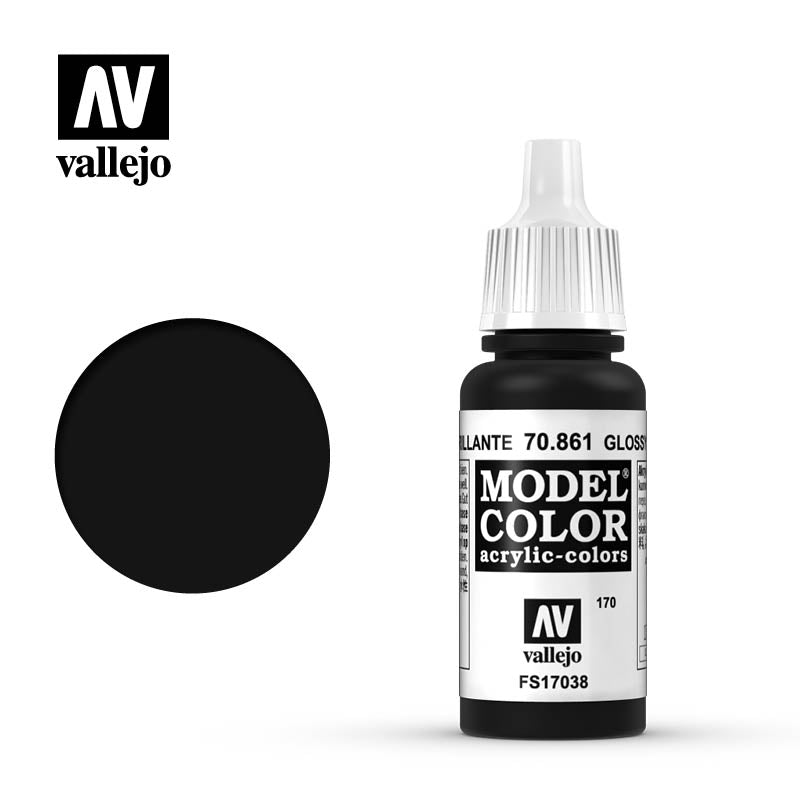 Vallejo Model Colour - 861 Glossy Black 17ml