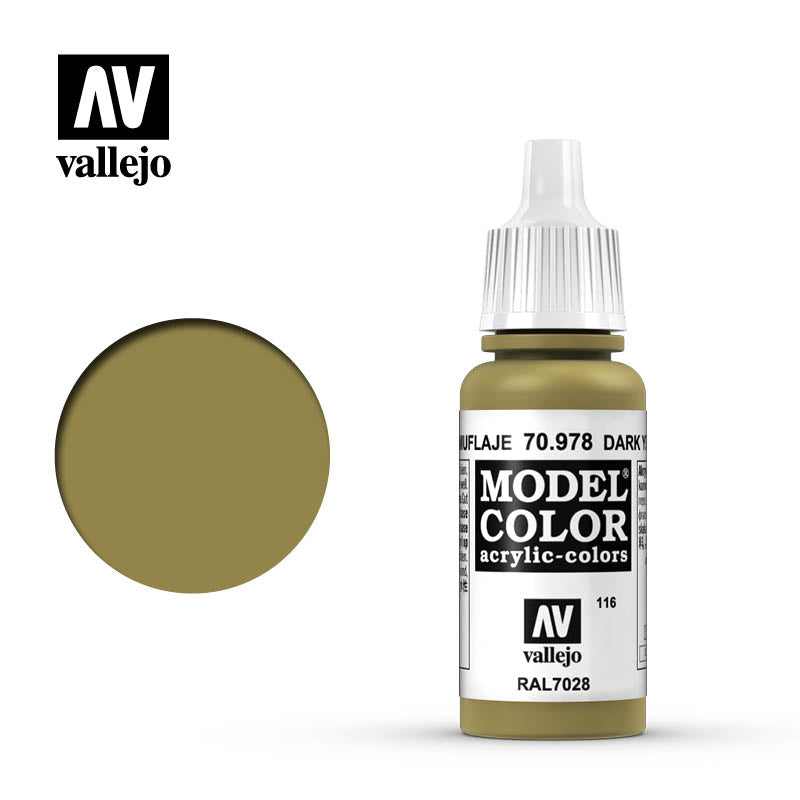 Vallejo Model Colour - 978 Dark Yellow 17ml