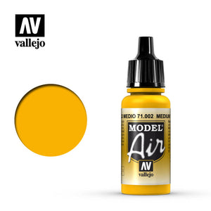 Vallejo Model Air - 002 Medium Yellow 17ml