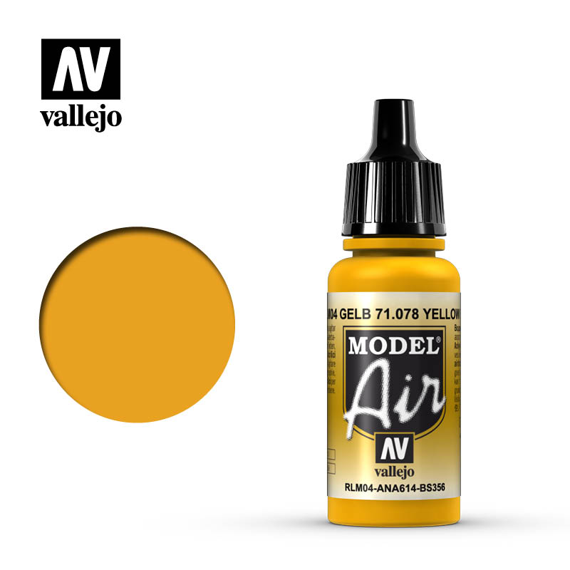Vallejo Model Air - 078 Gold Yellow 17ml
