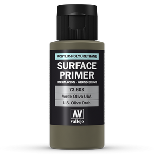 Vallejo Surface Primer - 608 US Olive Drab 60ml
