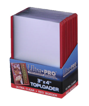 Ultra Pro 3x4 Toploader 35pt Red 25 Pack