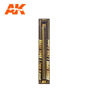 AK Interactive Building Materials Brass Pipes 1.1mm