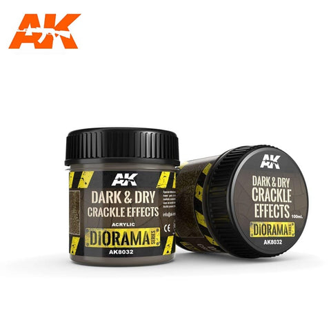 AK Interactive Diorama Dark & Dry Crackle Effects 100ml