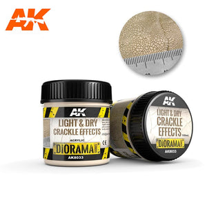 AK Interactive Diorama Light & Dry Crackle Effects 100ml
