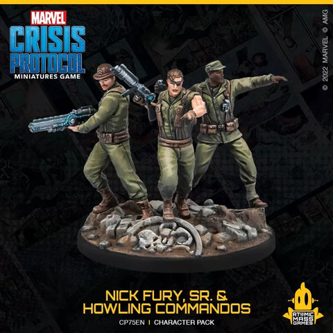 Image of Marvel Crisis Protocol Nick Fury, SR. & Howling Commandos