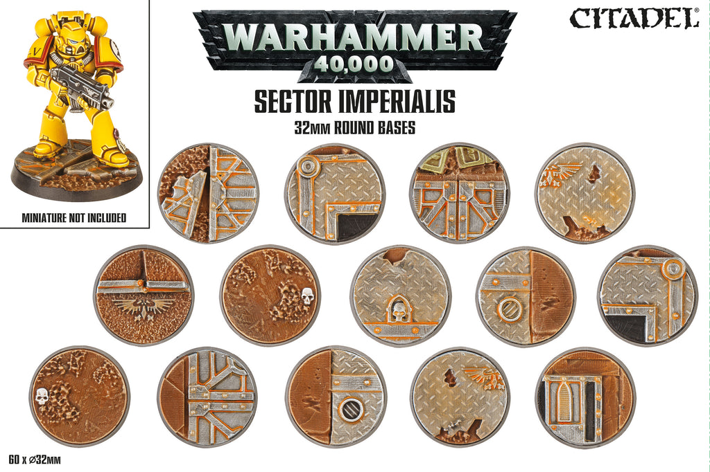 Warhammer 40000 - Sector Imperialis 32mm Round Bases