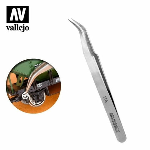 Vallejo Hobby Tools Curved Stainless Steel Tweezers