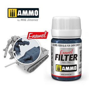 Ammo by MIG Filters Blue for Dark Grey 1509