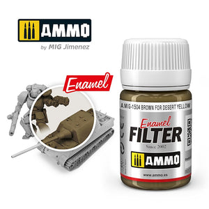 Ammo by MIG Filters Brown for Desert Yellow 1504
