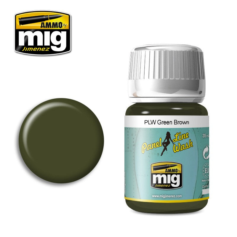 Ammo by MIG Panel Line Wash Green Brown 1612