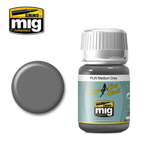 Ammo by MIG Panel Line Wash Medium Grey 1601