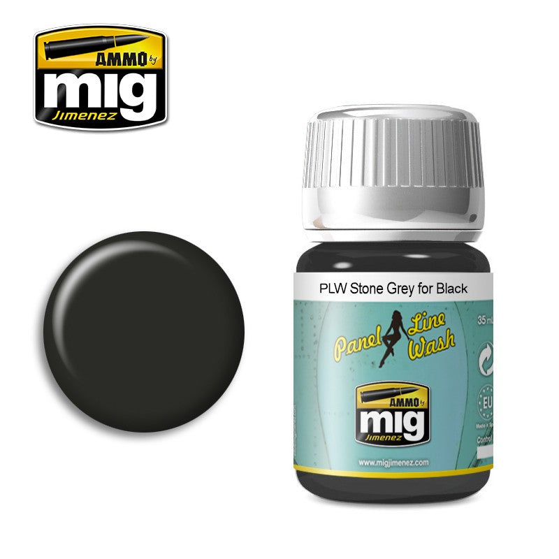 Ammo by MIG Panel Line Wash Stone Grey for Black 1615