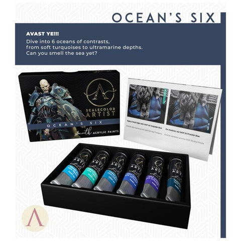 Image of Scale 75 Scalecolor Artist Oceans Six Paint Set