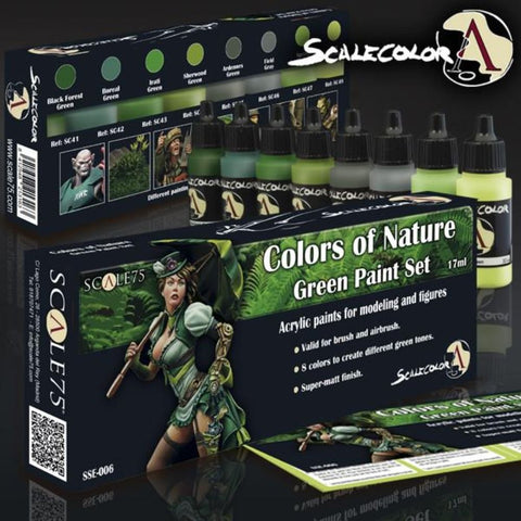 Scale 75 Scalecolor Colors Of Nature Green Paint Set