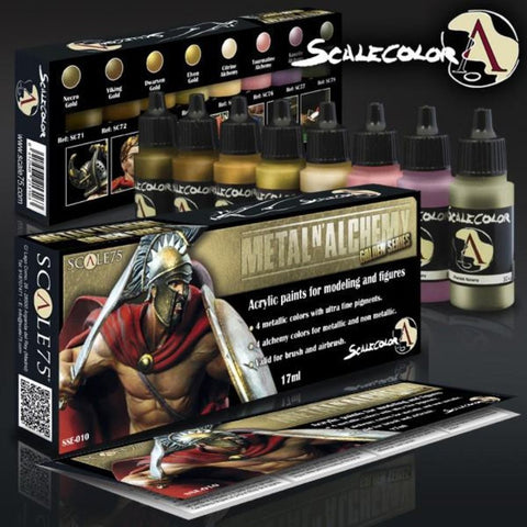 Image of Scale 75 Scalecolor Metal n Alchemy Golden Series Paint Set