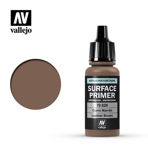 Vallejo Surface Primer - 626 Leather Brown 17ml