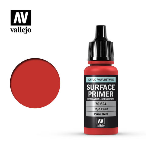 Vallejo Surface Primer - 624 Pure Red 17ml